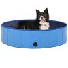 vidaXL Foldable Dog Swimming Pool Blue 47.2"x11.8" PVC