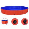 vidaXL Foldable Dog Swimming Pool Red 118.1"x15.7" PVC