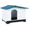 vidaXL Dog House Blue 35.6"x26.8"x26" Polypropylene