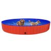 vidaXL Foldable Dog Swimming Pool Red 118.1"x15.7" PVC