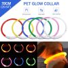 PET LED LIGHT-UP Glow-in-the-dark USB RECHARGEABLE COLLAR Dog Night Safety Flash