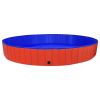 vidaXL Foldable Dog Swimming Pool Red 118.1"x15.7" PVC