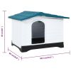 vidaXL Dog House Blue 35.6"x26.8"x26" Polypropylene