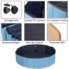 48&quot; Foldable Dog Pool Pet Bath Pools Outdoor Swimming-Pool for Large Dogs Blue