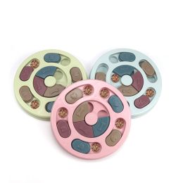 Pet supplies Dog puzzle toys Antiboreal artifact Interactive puzzle feeding (Color: pink)