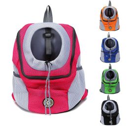 Pet Carriers Carrying for Small Cats Dogs Backpack Dog Transport Bag (Color: Rose red)