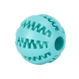 Dog Squeaky Ball Toy; Pet Chew Toy For Dog; Tooth Cleaning Ball Bite Resistant Pet Supplies (Color: Sky Blue)