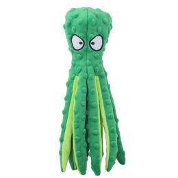 1 Piece Pet Squeak Toys Cartoon Octopus Shape Toy Pet Anxiety Relief Calming Aid Toy For Cats Dogs (Color: green)