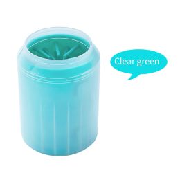 1pc Pet Paw Cleaner. Pet Cleaning Foot Cup For Dog And Cat; Pet Grooming Supplies (Color: green)