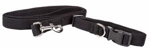 Pet Life 'Aero Mesh' 2-In-1 Dual Sided Comfortable And Breathable Adjustable Mesh Dog Leash-Collar