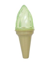 Pet Life Ice Cream Cone Cooling 'Lick And Gnaw' Water Fillable And Freezable Rubberized Dog Chew And Teether Toy (Color: green)