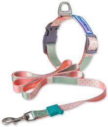 Touchdog 'Trendzy' 2-in-1 Matching Fashion Designer Printed Dog Leash and Collar (Color: Pink / Purple)