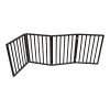 Pet Gate &ndash; Dog Gate for Doorways; Stairs or House &ndash; Freestanding; Folding; brown; Arc Wooden