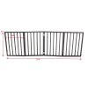 Pet Gate &ndash; Dog Gate for Doorways; Stairs or House &ndash; Freestanding; Folding; brown; Arc Wooden