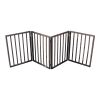 Pet Gate &ndash; Dog Gate for Doorways; Stairs or House &ndash; Freestanding; Folding; brown; Arc Wooden