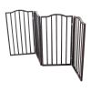 Pet Gate â€“ Dog Gate for Doorways;  Stairs or House â€“ Freestanding;  Folding ;  Dark brown; Arc Wooden