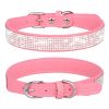 Pet Collar Shiny Artificial Rhinestone Dog Collar For Puppy And Cat; Microfiber Cat Collar